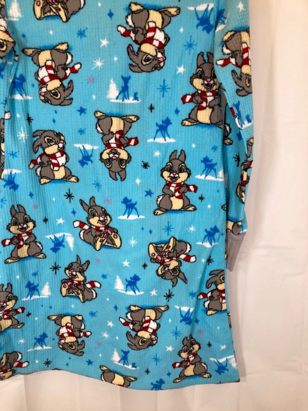 Disney Christmas Thumper Pajama Gown Sz L Juniors Long Sleeve All Over Print - Picture 13 of 14
